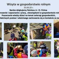 Wizyta w gospodarstwie rolnym 25.03.22 r. - grupa Słoneczka (4)